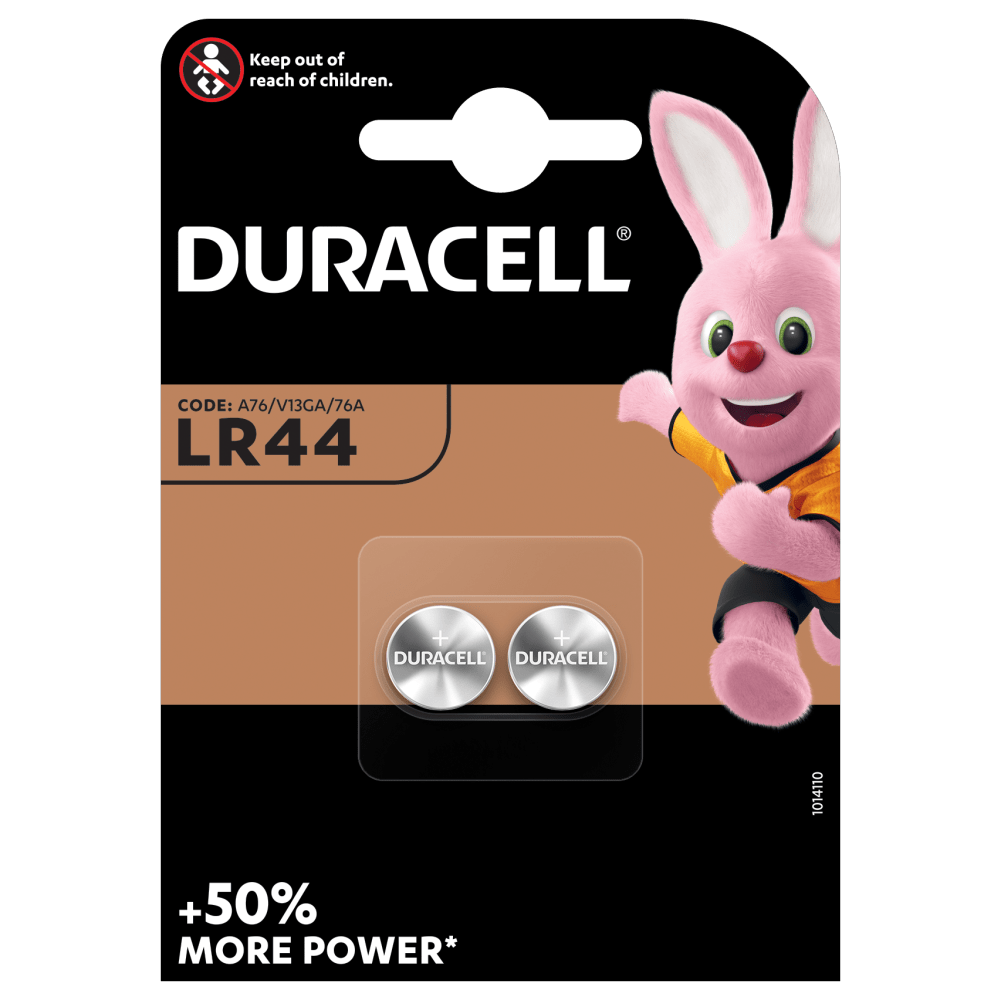 Duracell LR44 1.5V Alkaline Battery Button Cell