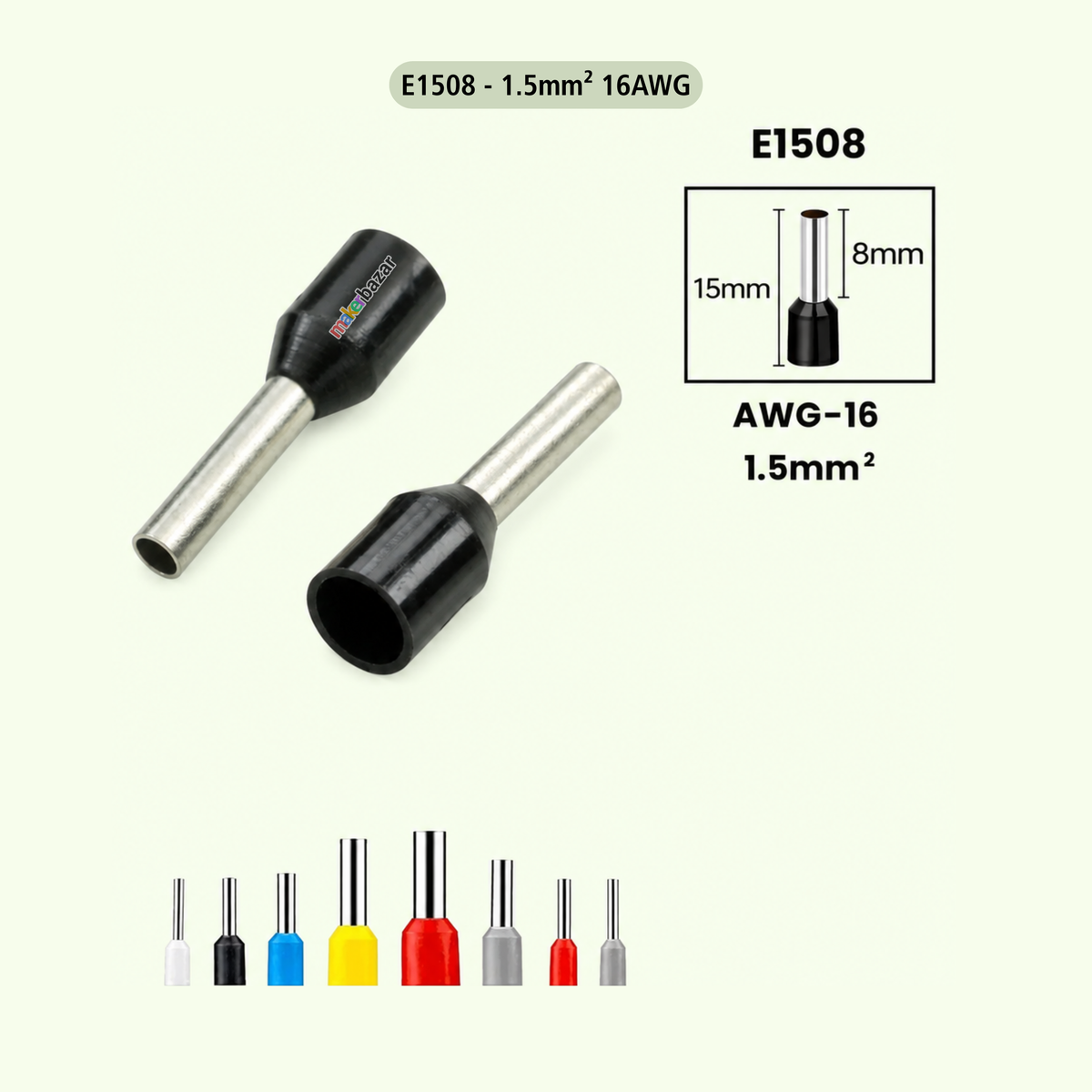 Copper Ferrule Insulated Cord End Terminals Crimp