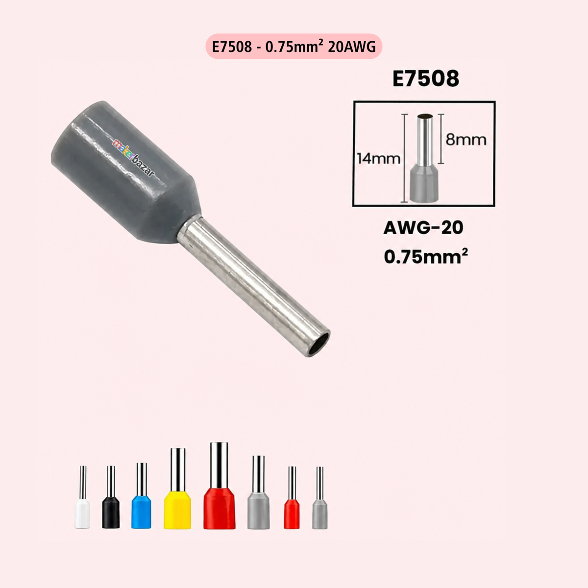 Copper Ferrule Insulated Cord End Terminals Crimp