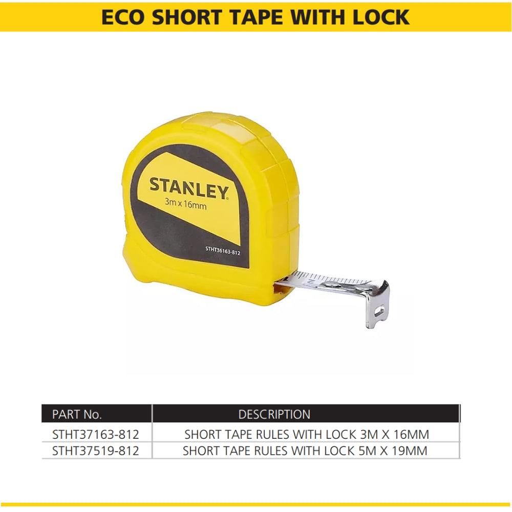 Stanley Short Measuring Tape with Lock