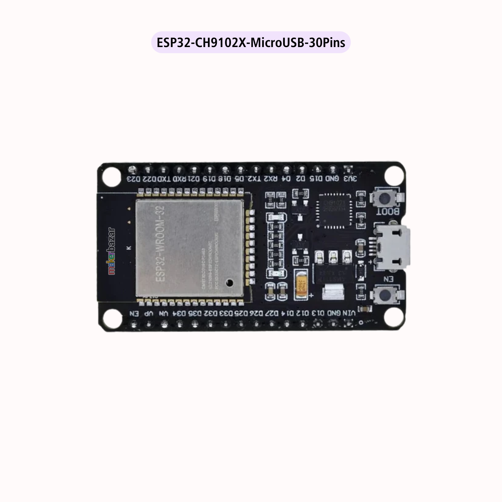 ESP32 WROOM WiFi BLE Bluetooth IOT Node MCU Board