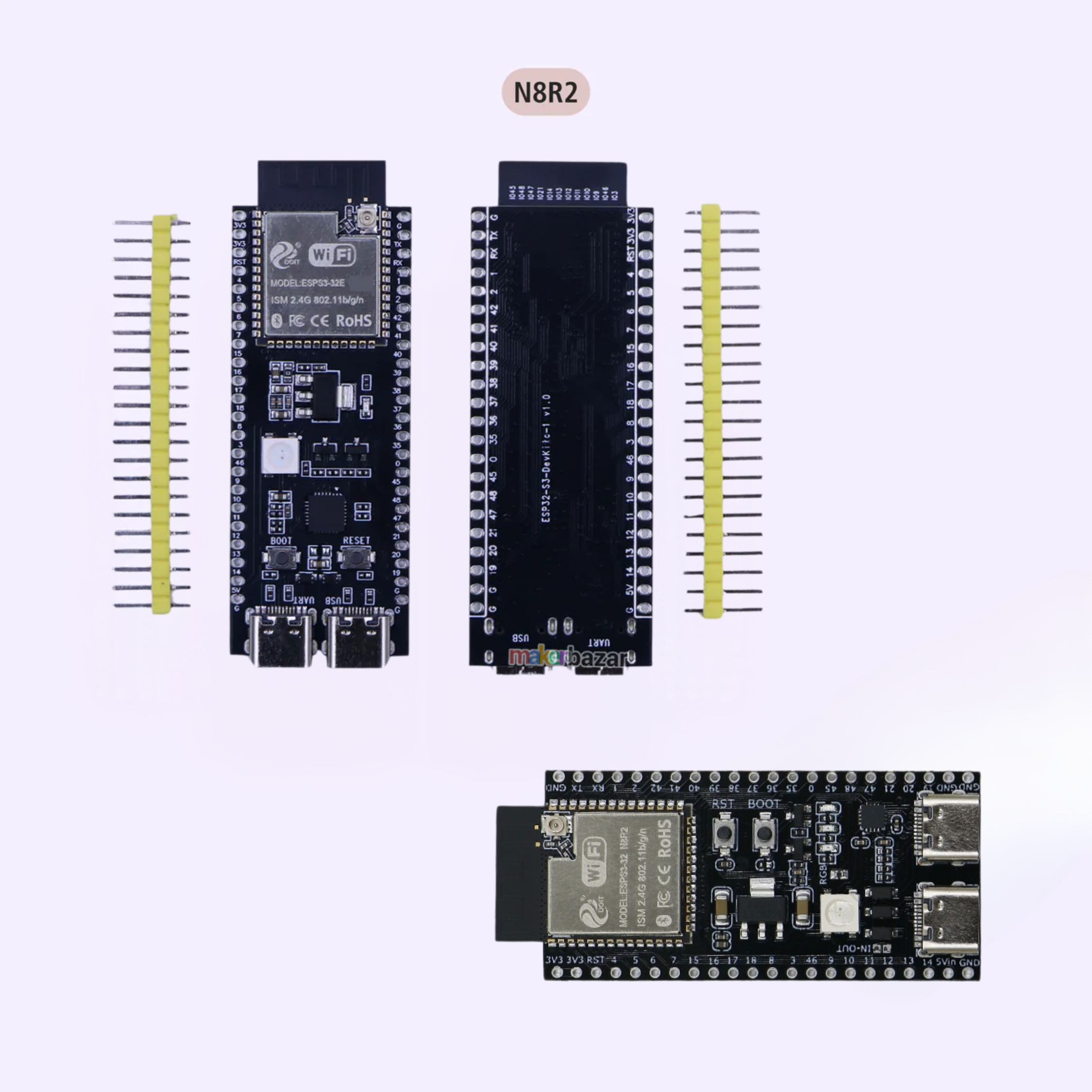 ESP32-S3-WROOM-1U Development Board DevKit
