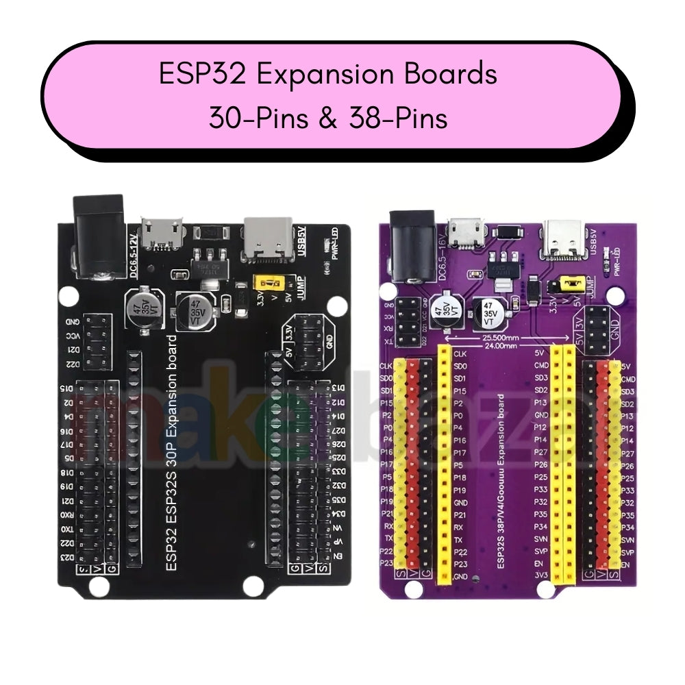 ESP32 GPIO Expansion Board with Type-C USB and Micro USB