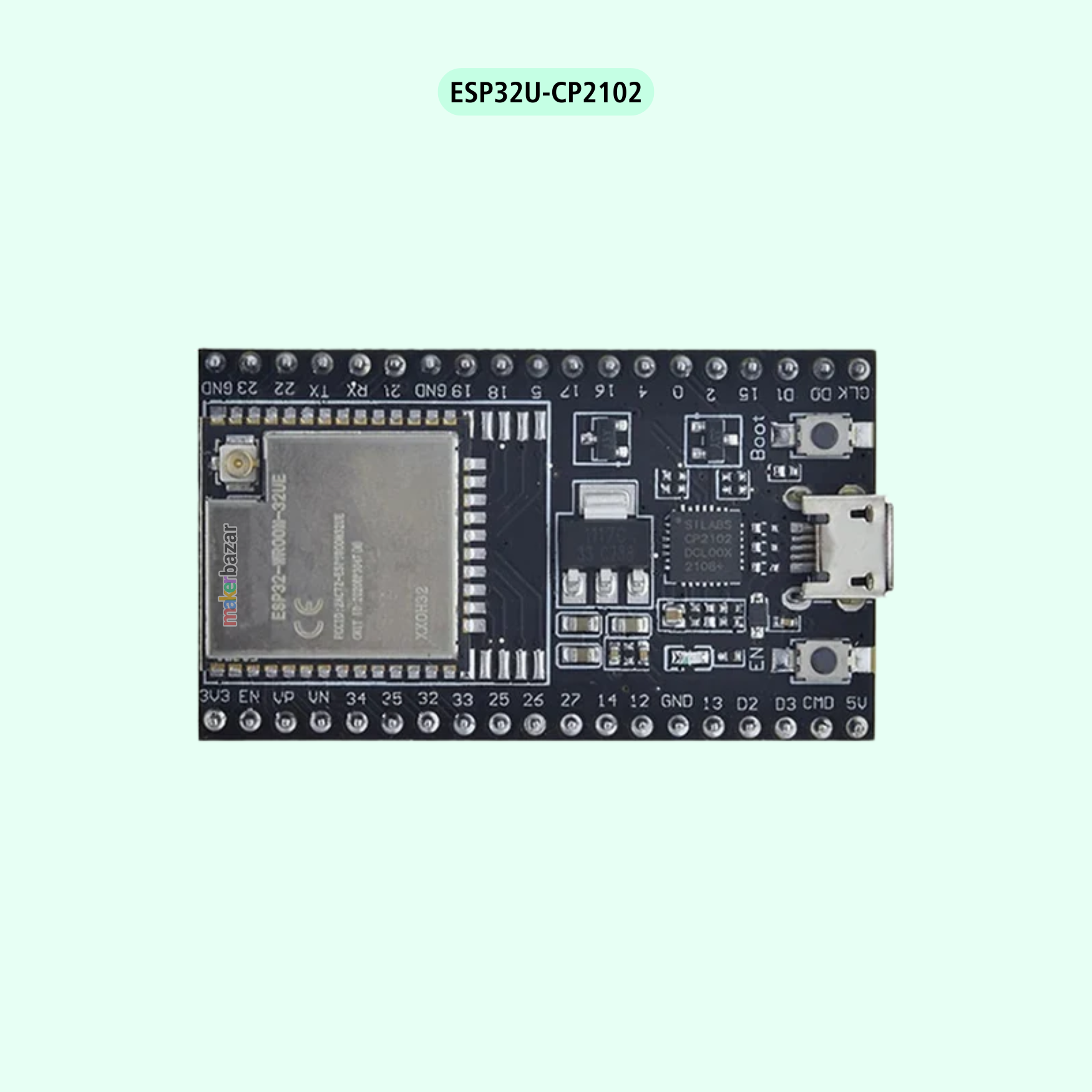 ESP32 WROOM WiFi BLE Bluetooth IOT Node MCU Board