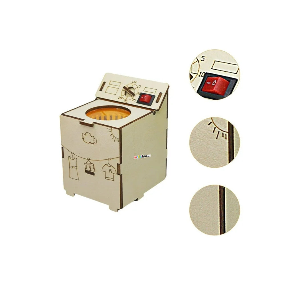 Wooden DIY Washing Machine Toy Kit