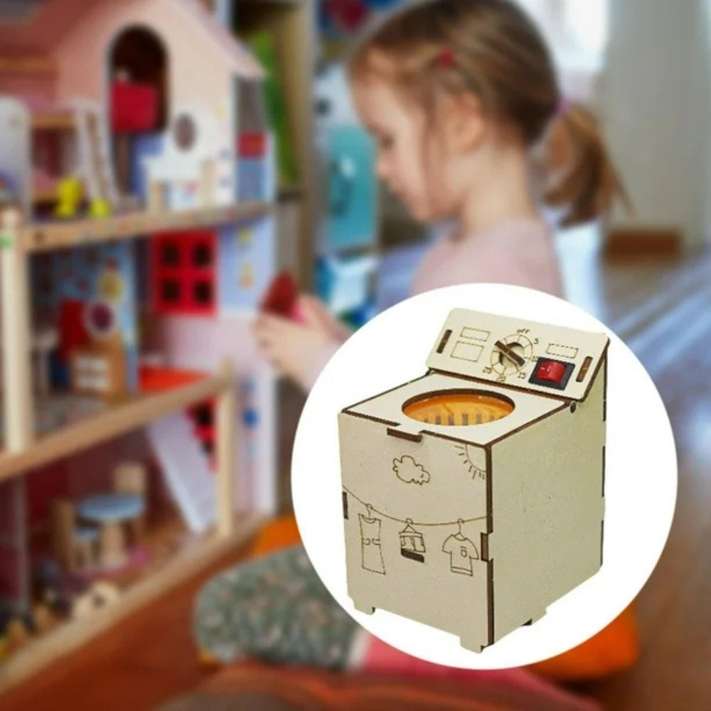 Wooden DIY Washing Machine Toy Kit