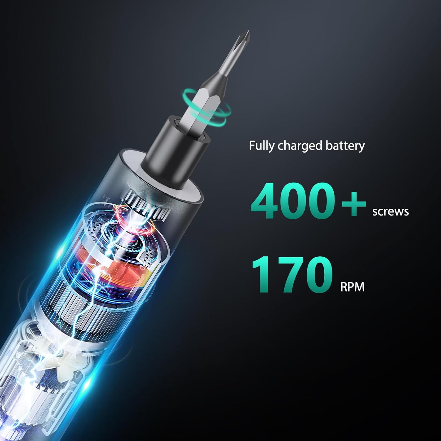 62-in-1 Rechargeable Cordless Mini Electric Screwdriver Set With 3 Adjustable Gears