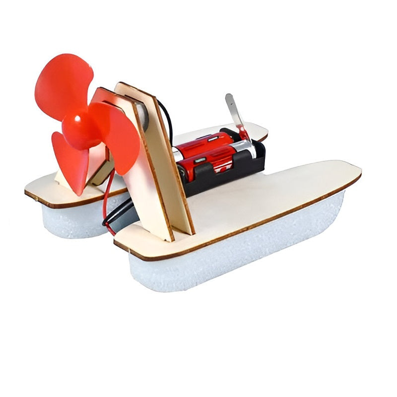 DIY Wooden Hovercraft Electric Wind Power Boat