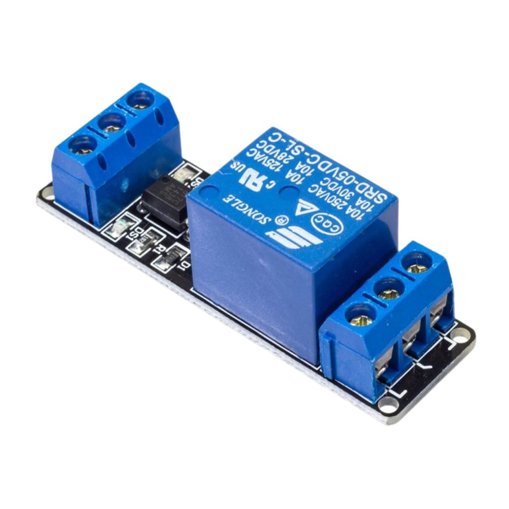Single-Channel Relay Optocoupler Module with 2 Screw Terminal Blocks