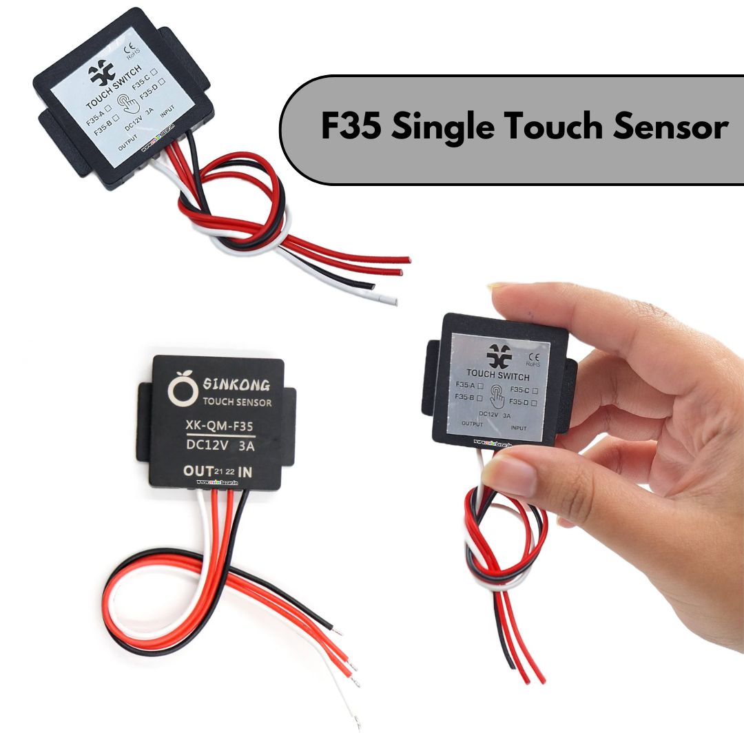 XK-QM-F35 Single Touch Sensor Mirror Switch For Glass Lamp Mirror Light LED 12VDC 3A One Colour