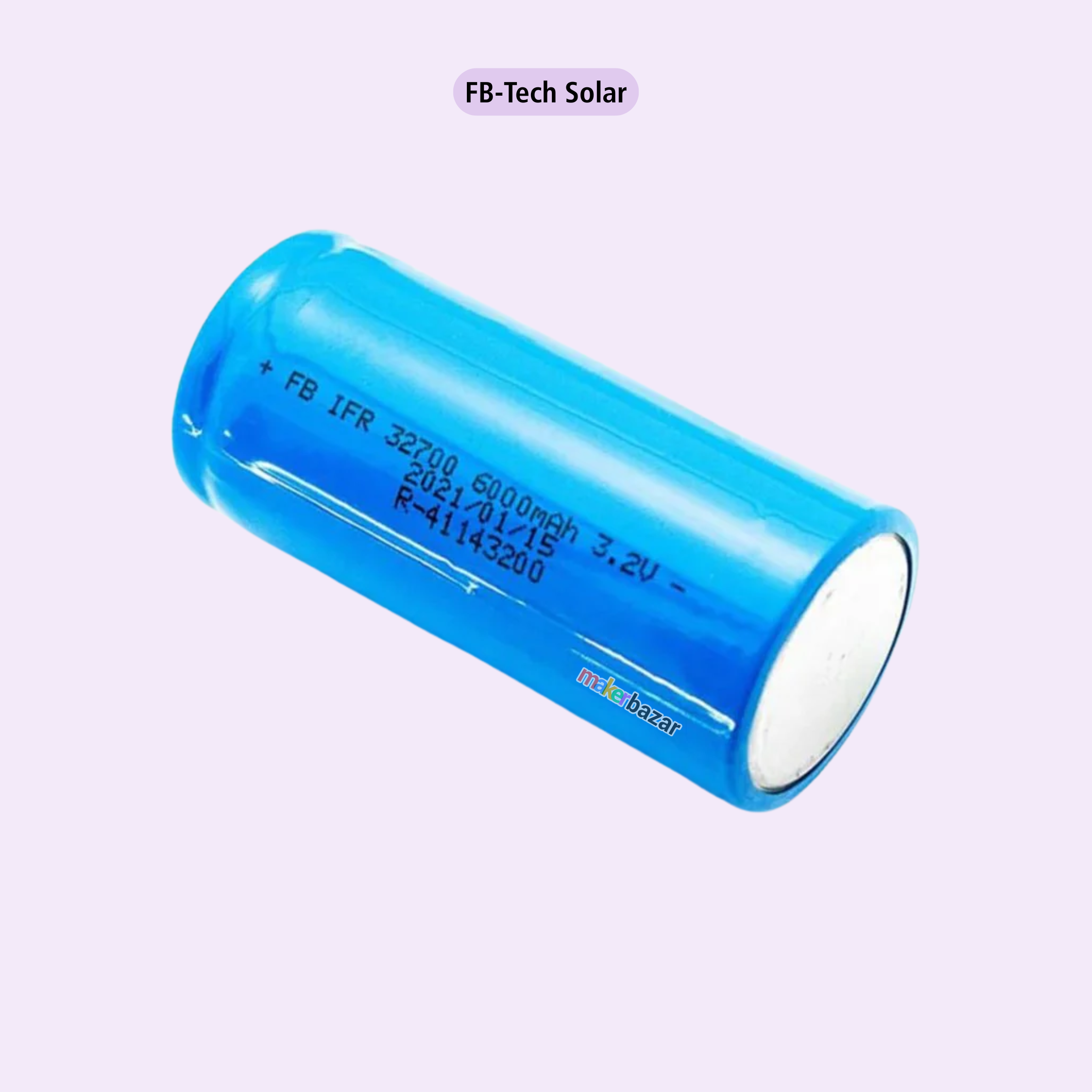 32700 32650 3.2V Rechargeable 6000mAh LifePO4 Battery Cell