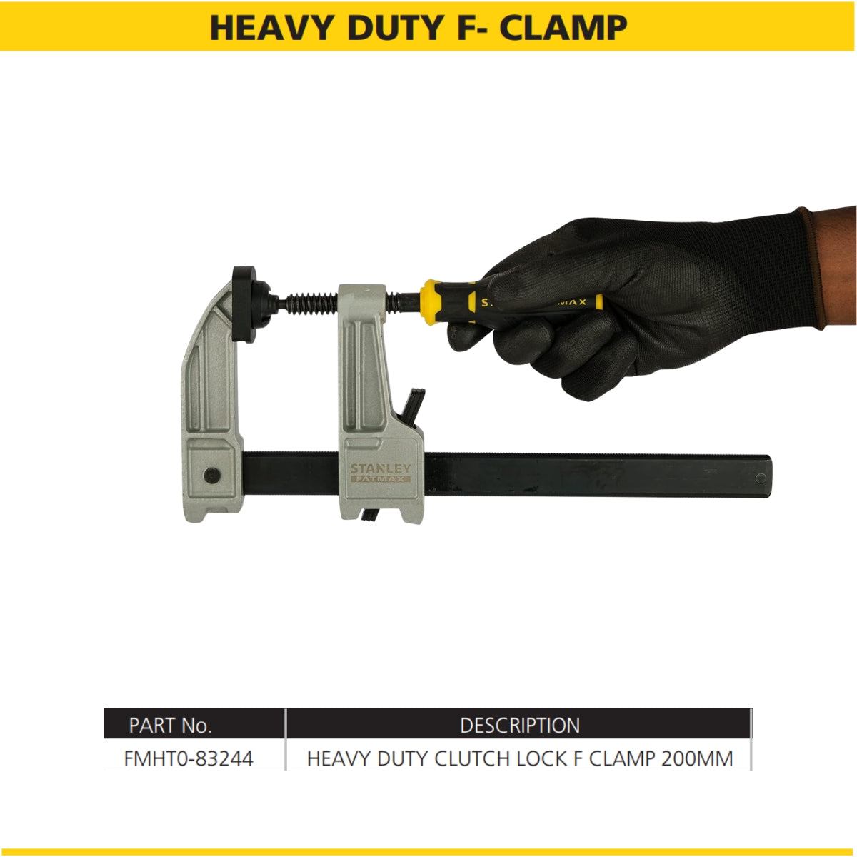 Stanley Fatmax Heavy-Duty Clutch-Lock F-Clamp