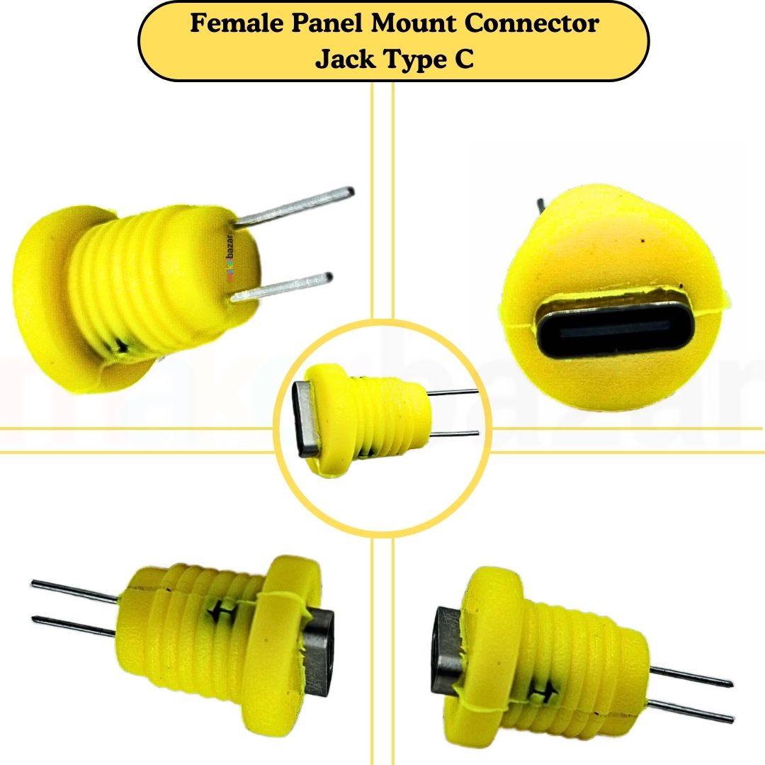 (Low Cost) Female USB 2-Pin Panel Mount Connector (without Wire)