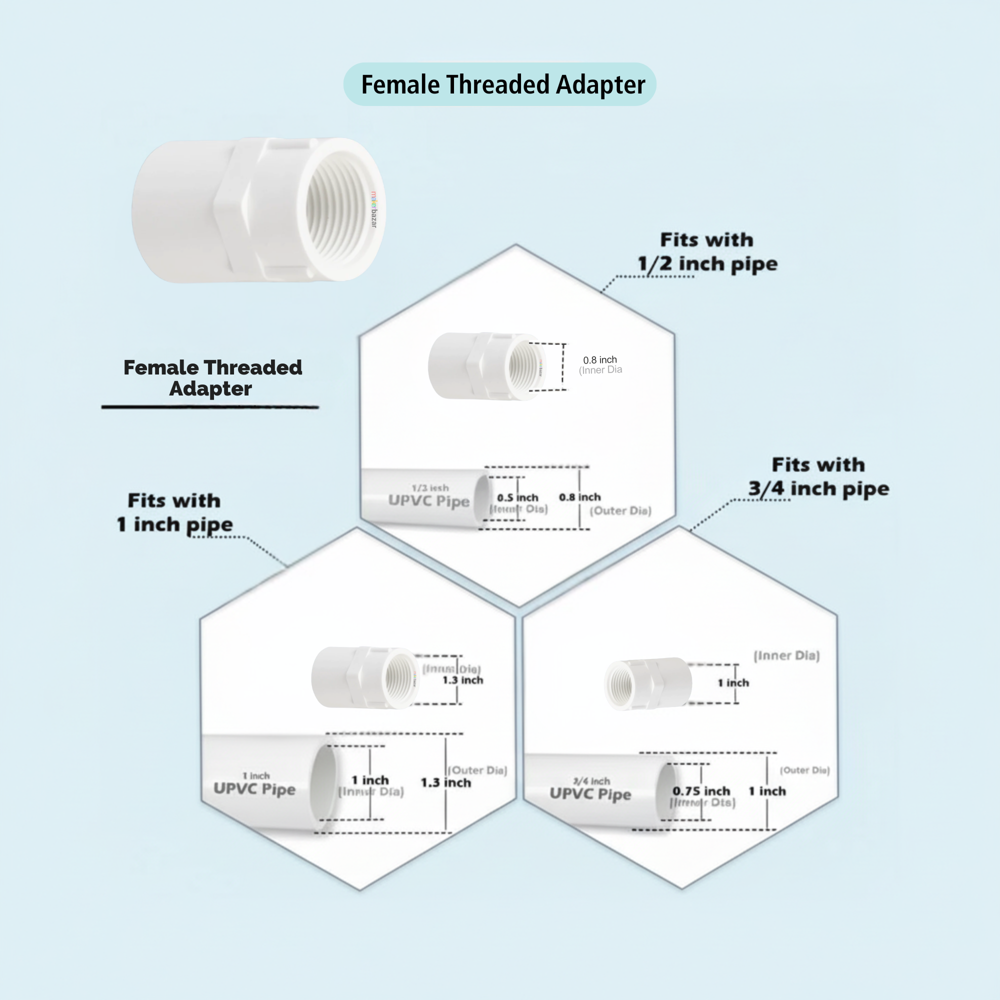 UPVC Pipe Fittings Joint for DIY/Furniture/Construction