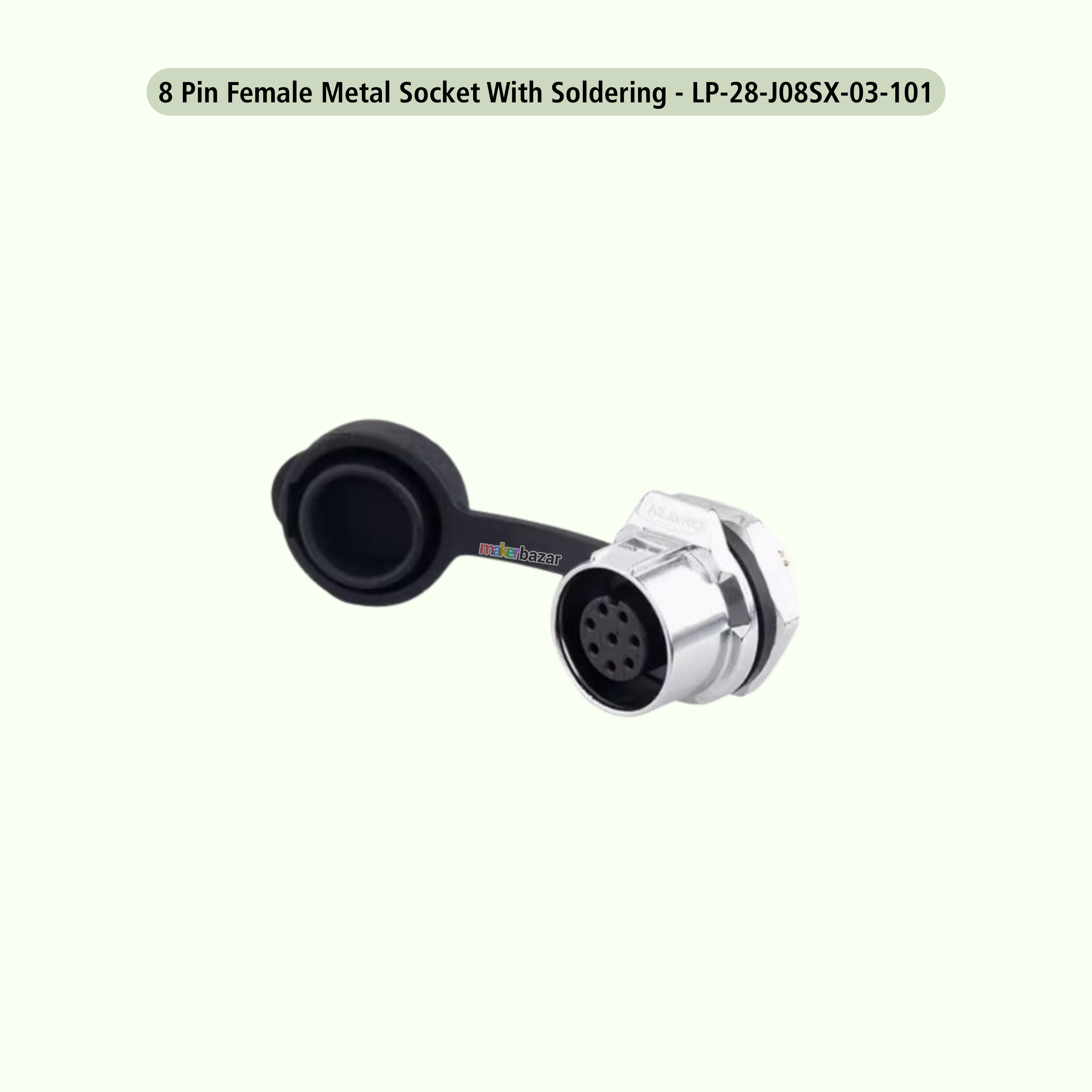 CNLINKO LP28 8-Pin 15A Circular Waterproof Aviation Plug Signal Connector