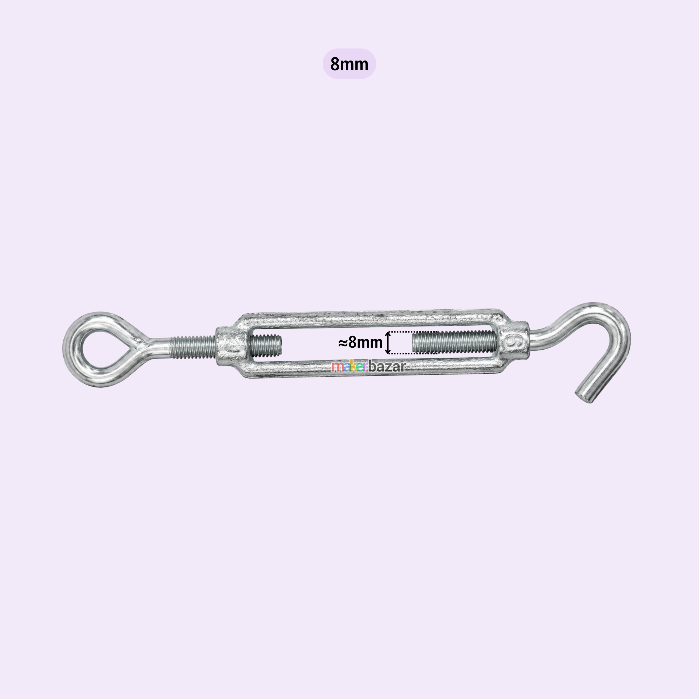 GI Hook & Eye Turnbuckle Hook Wire Rope Tensioner