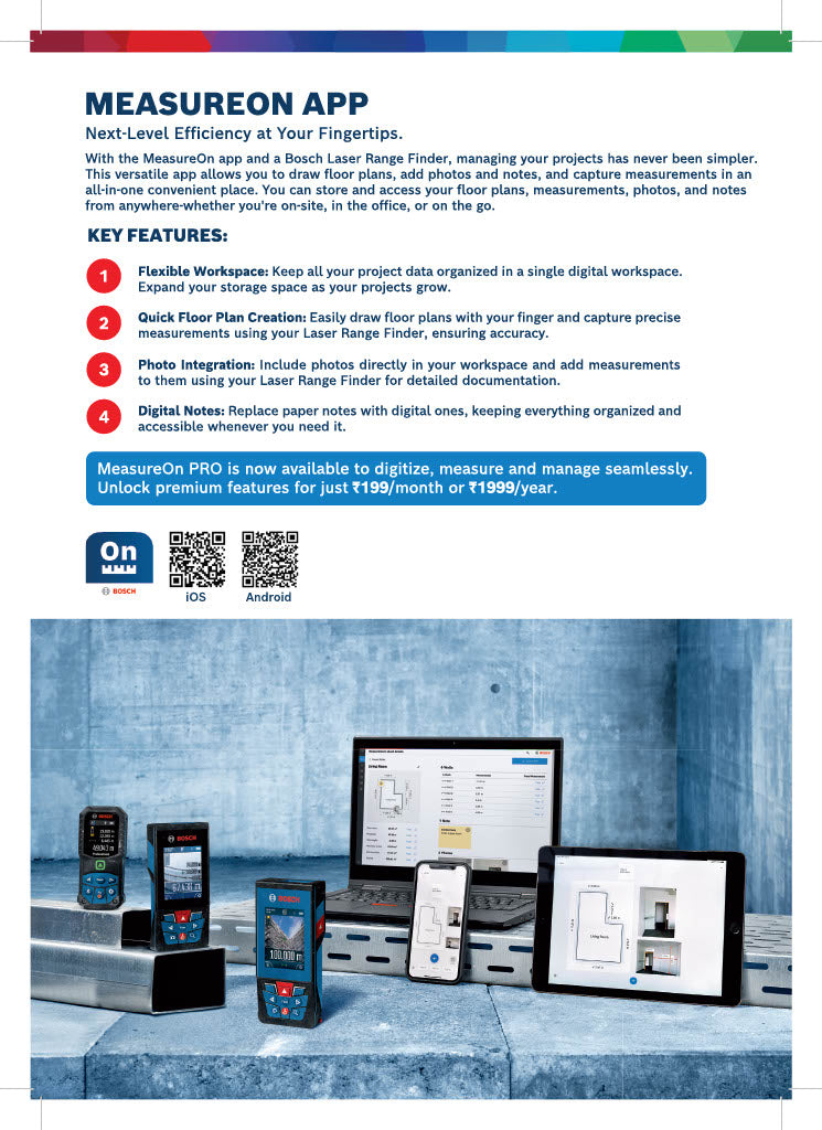Bosch Professional Digital Laser Measure Rangefinder Devices