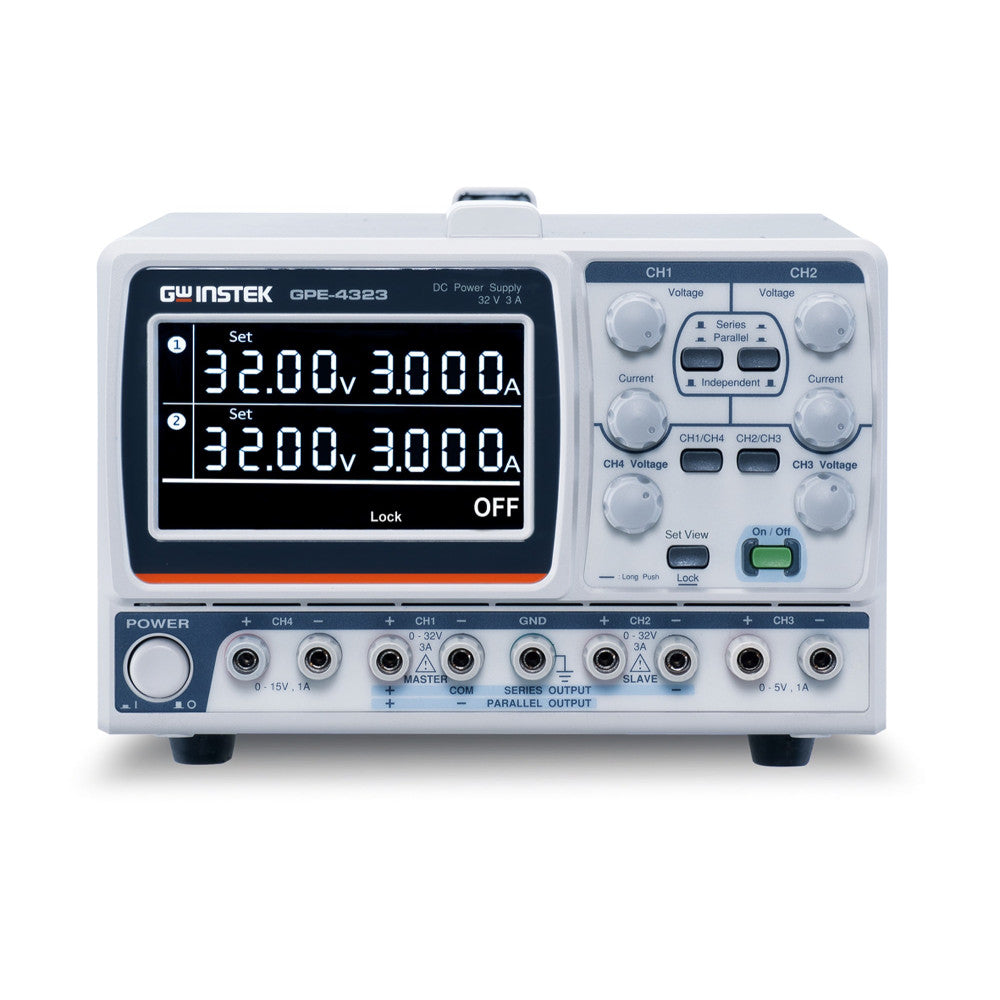 GW INSTEK GPE-4323 Bench Power Supply, Adjustable, 4 Output, 0V, 32V, 0A, 3A