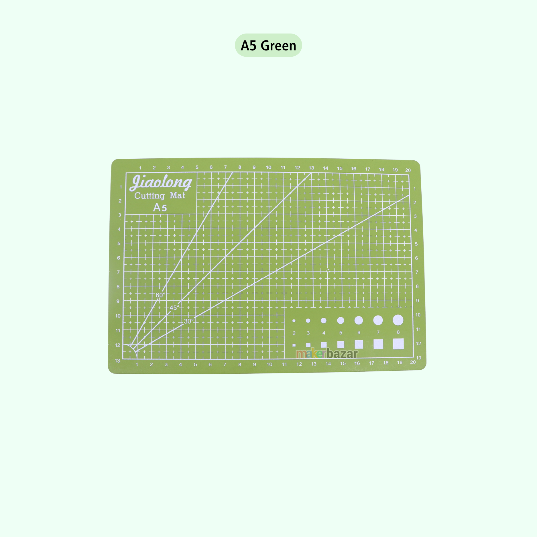 Self-Healing 5-Layered Flexible Cutting Mat Marked with Pattern and Grids