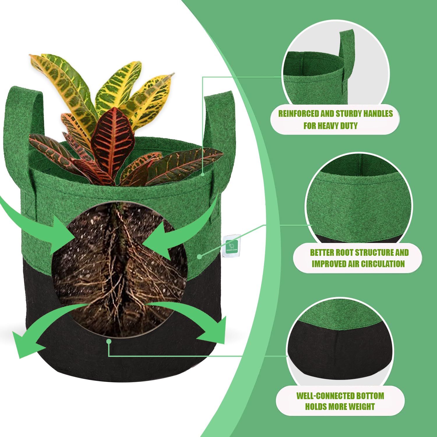 Geo Fabric Grow Bags For Plants