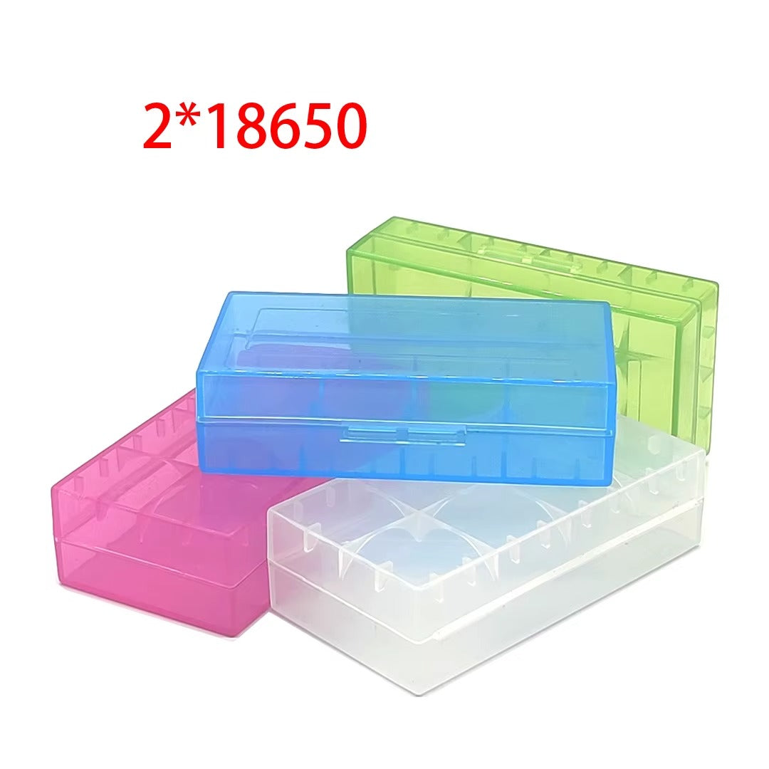 Portable Clear Plastic Storage Box for 18650 Batteries