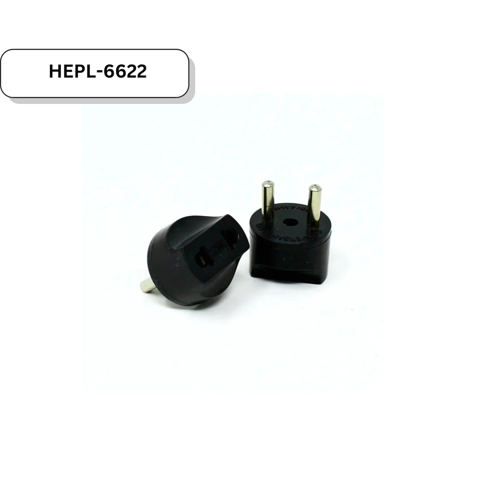 Hilex 2-Pin Plug Converter US to EU Adapter