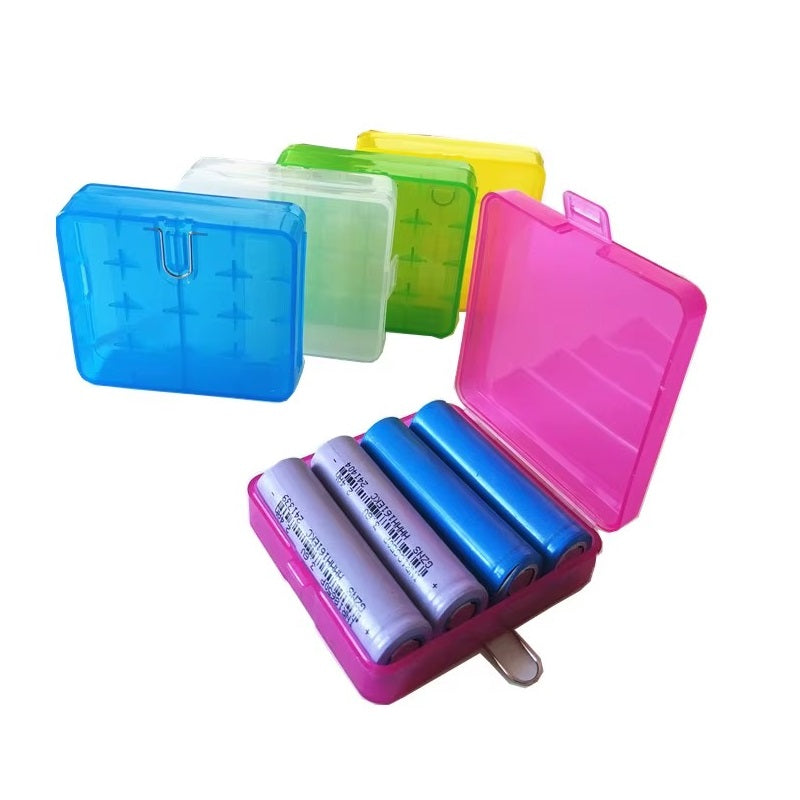 Portable Clear Plastic Storage Box for 18650 Batteries