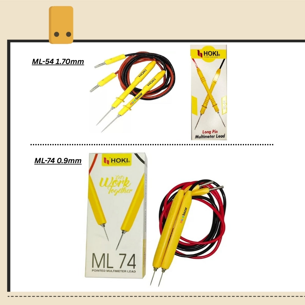 HOKI: ML-XX Long Pin Multimeter Lead Testing Probes