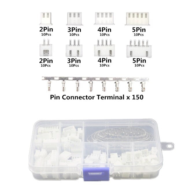 230pcs JST-XH 2.54mm Terminal Connectors Kit