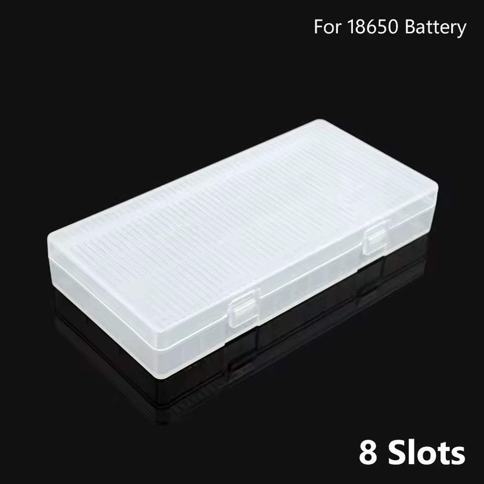Portable Clear Plastic Storage Box for 18650 Batteries