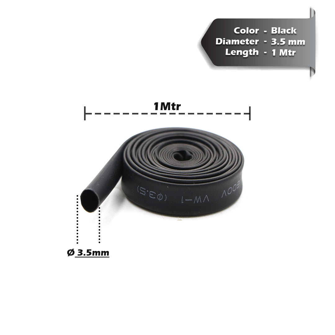 Black Heat Shrink Sleeve Tube For Wire Protection