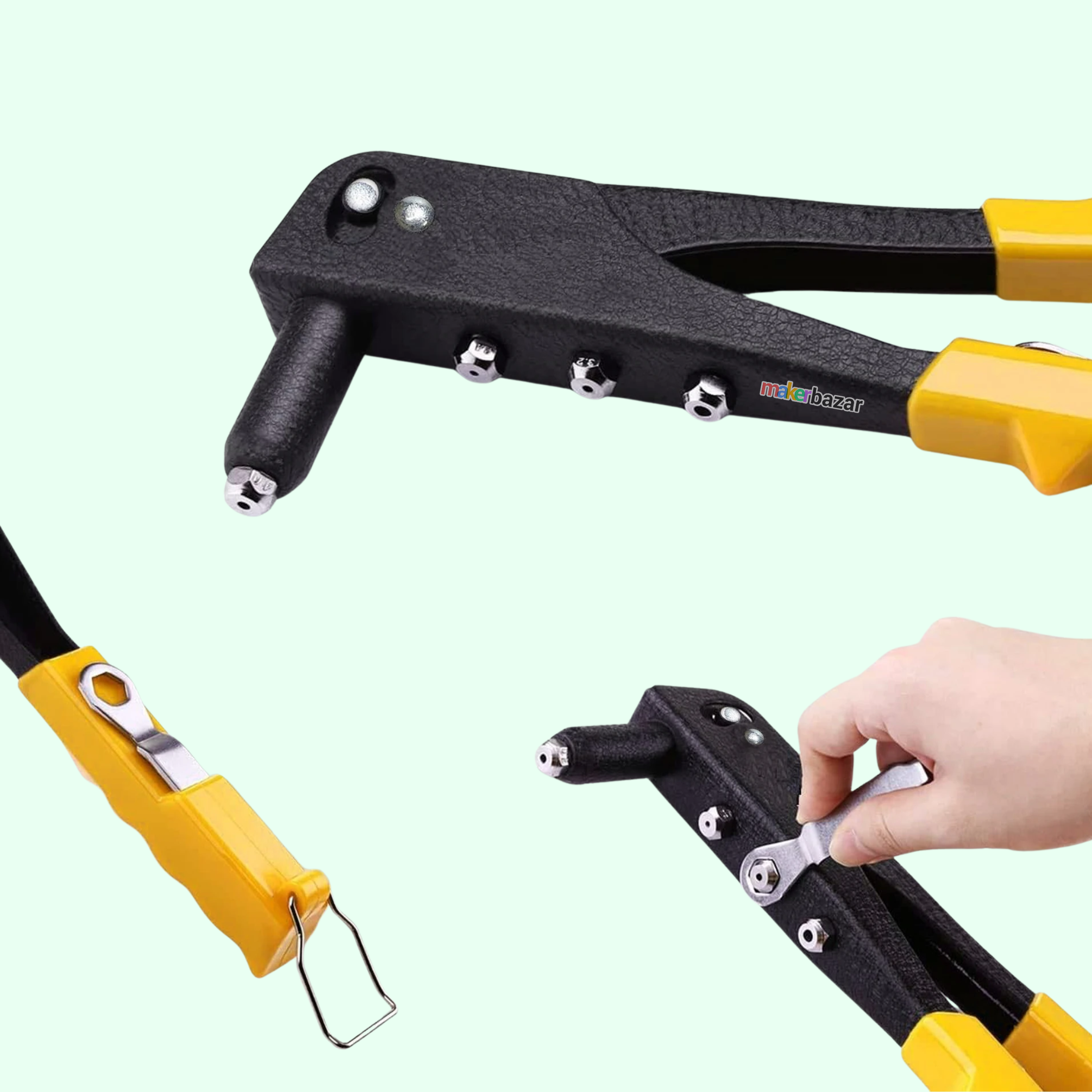 9.5-Inch Hand Rivet Gun Tool for Blind Pop Rivets