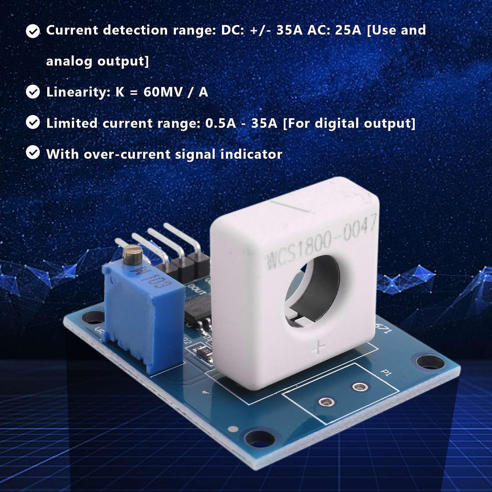 WCS Hall Current Sensor Detection Short Circuit Protection Module