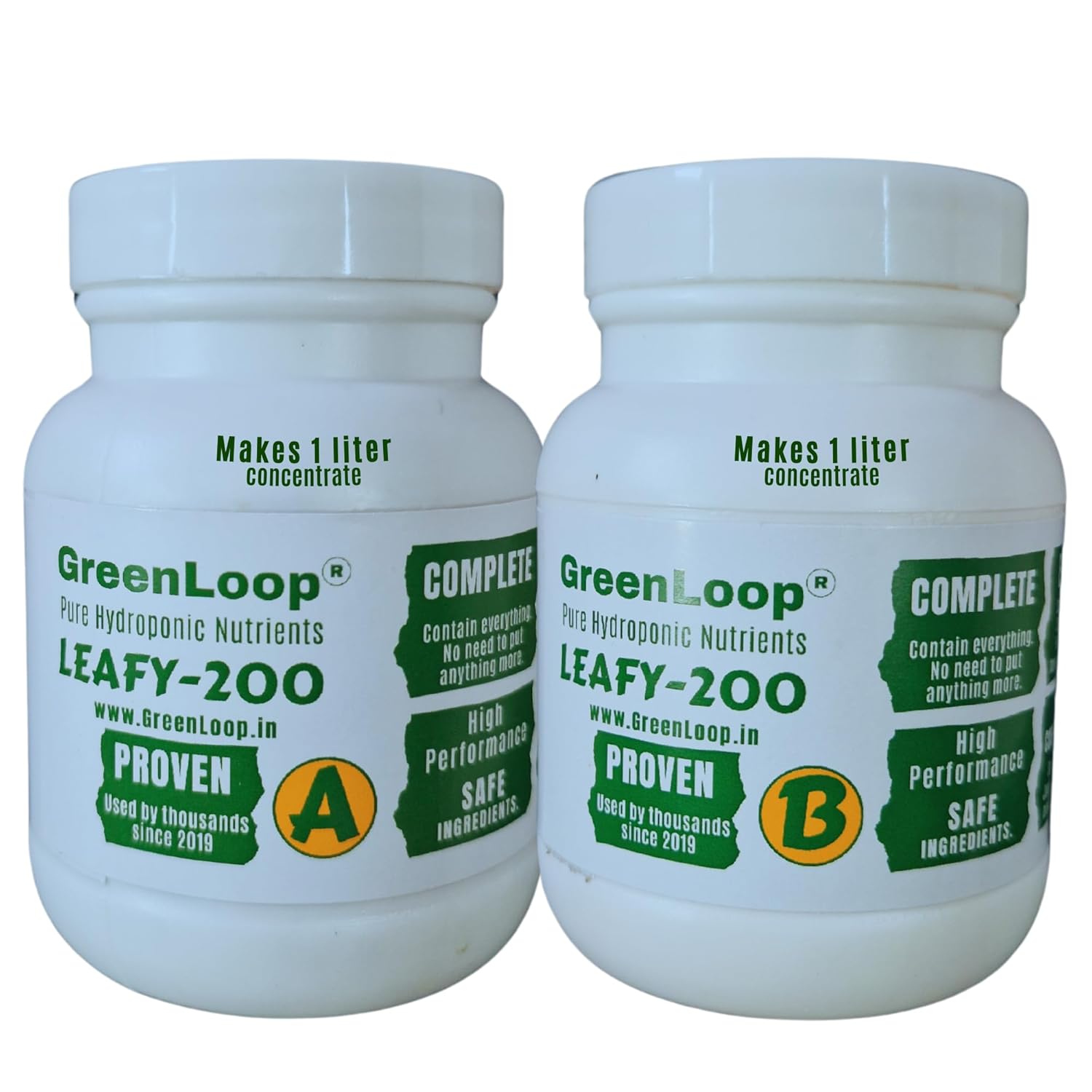 Hydro Grow A & B Hydroponic Nutrient Bottles Liquid