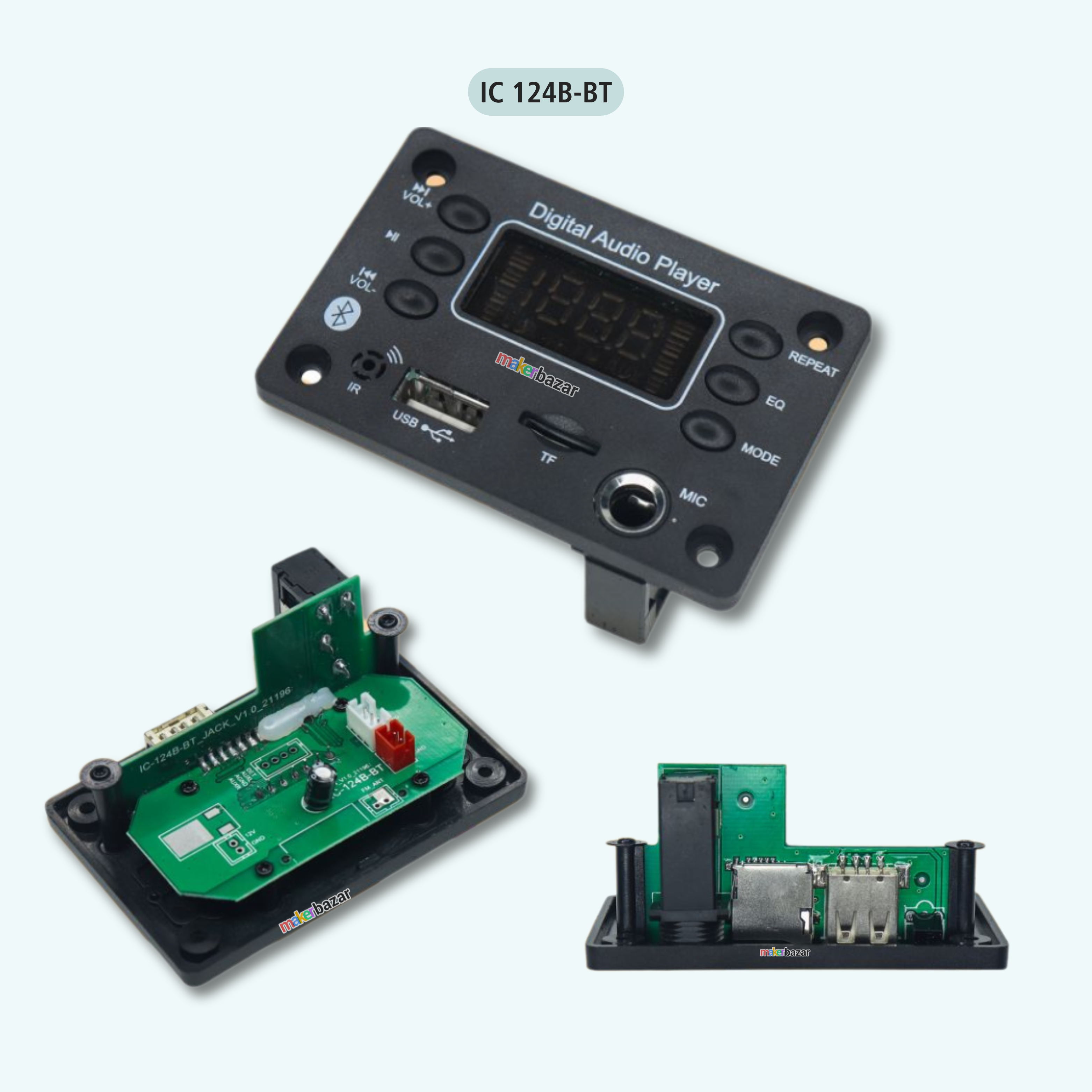 Bluetooth Audio Music Player Module with Frame & Display