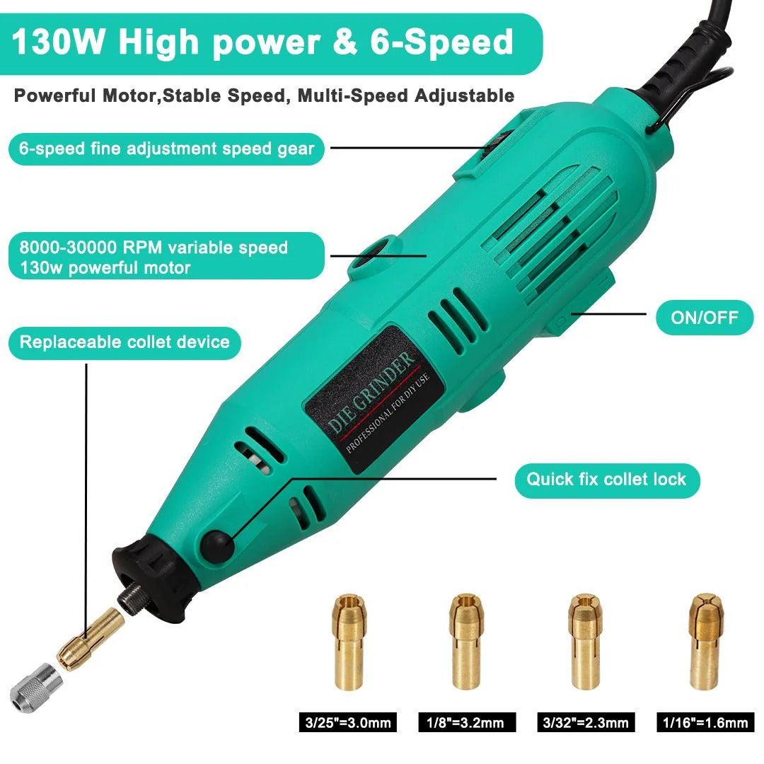 211-Pieces Multifunctional Mini Rotary Die Grinder Kit