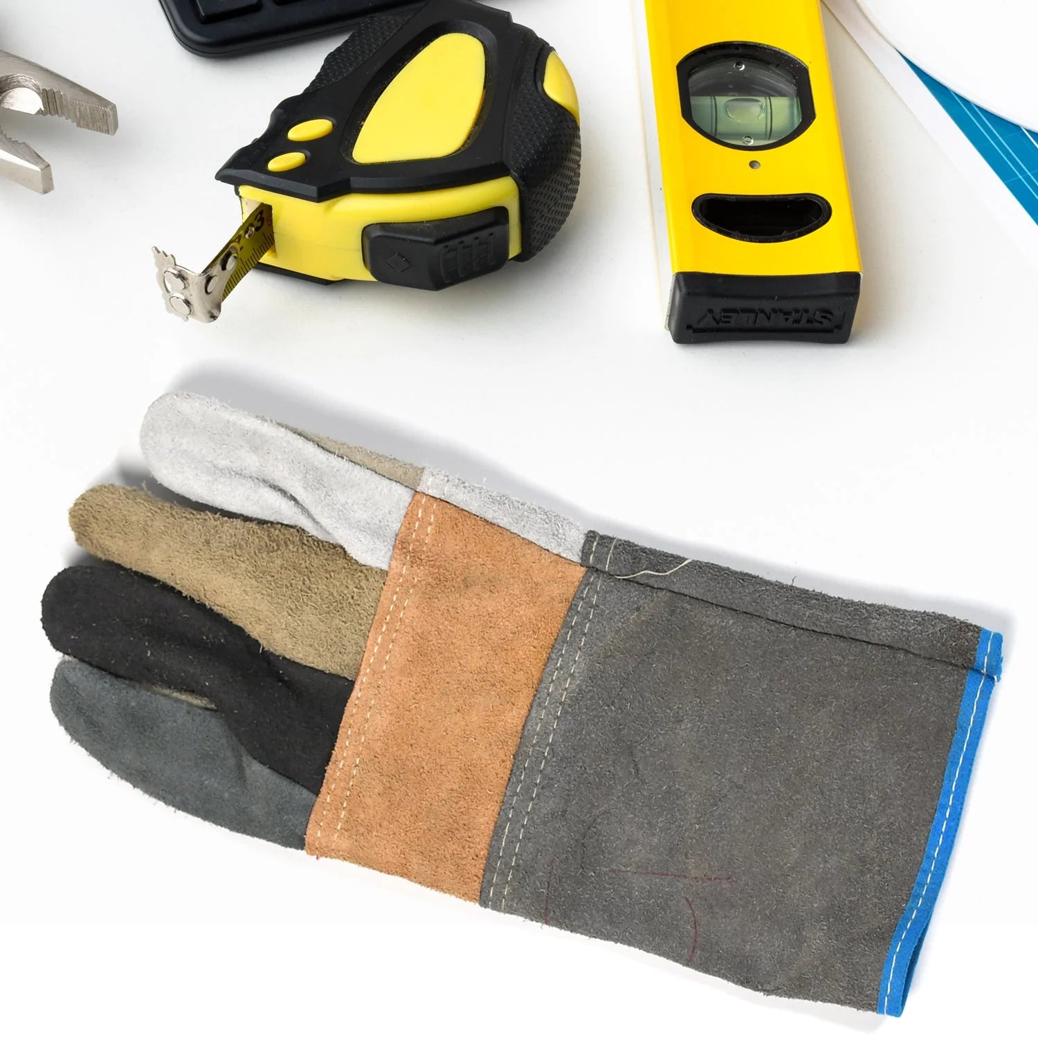 Industrial Heavy Duty Welding Leather Glover with Inner Lining (1 Pair)