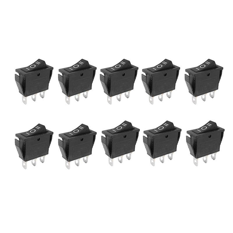 KCD3 SPDT ON-OFF-ON 3Pin Rocker Switch - Black