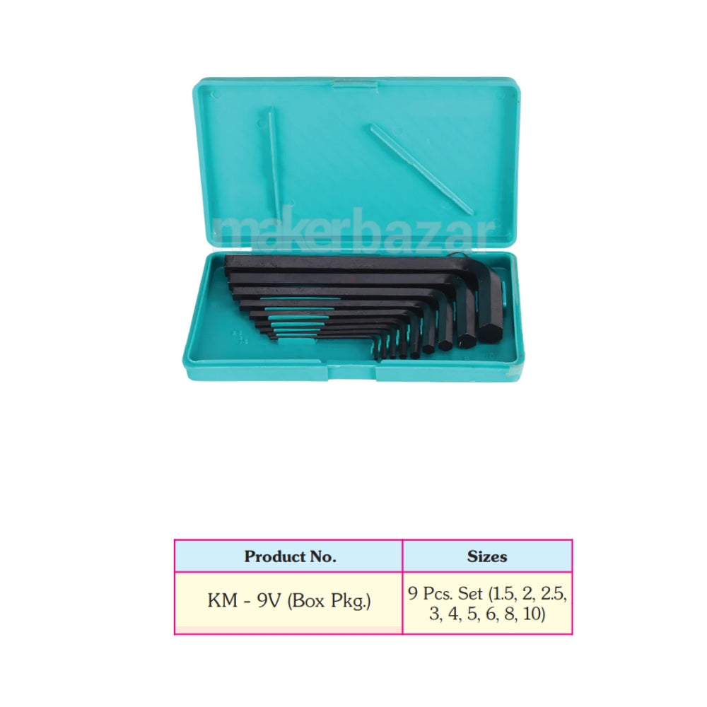 Taparia: Allen Key Set Black Finish