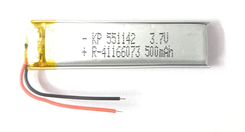 KP: 3.7V 500mAh Lipo Battery - Single Cell Lithium Polymer Battery