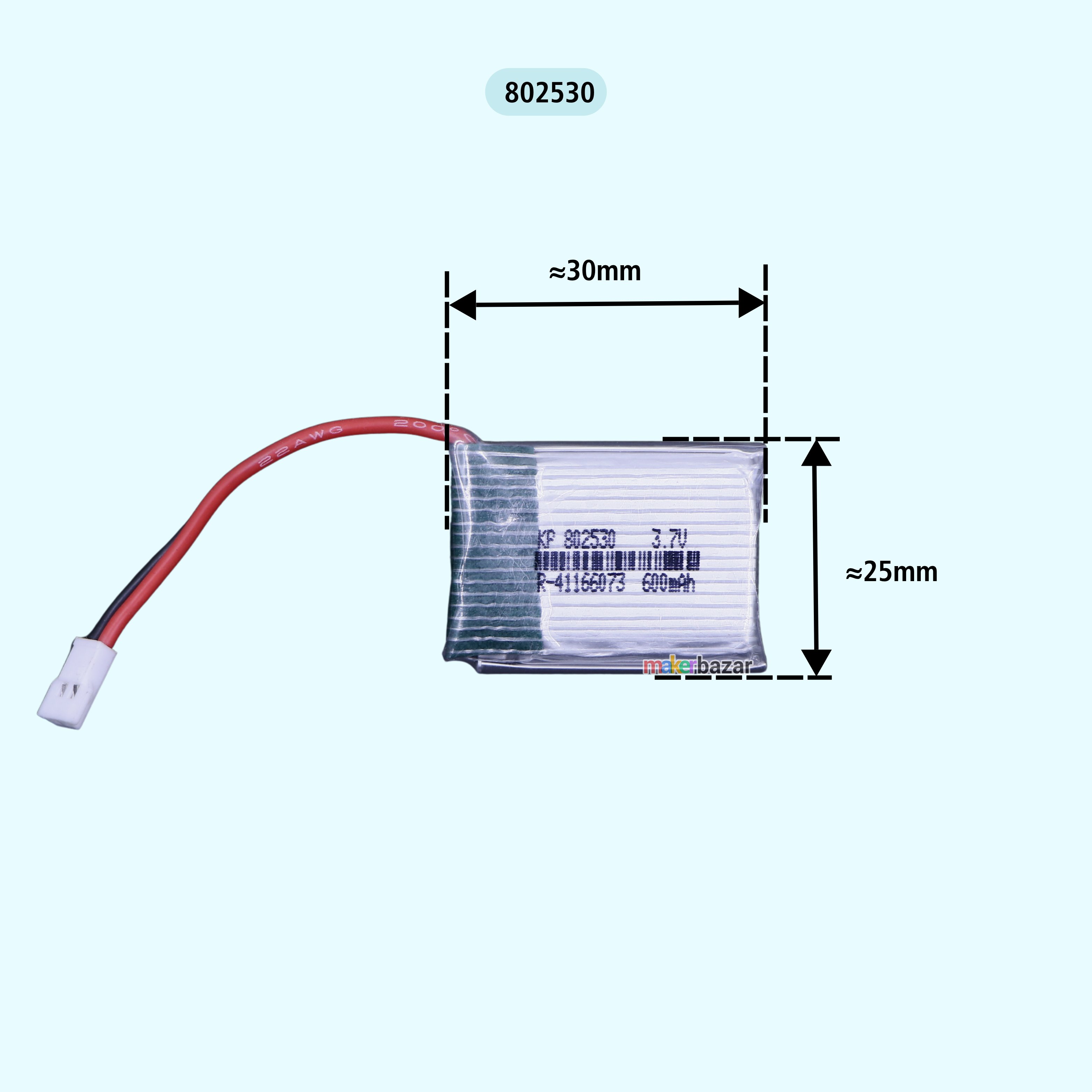 KP: Drone LiPo Batteries 3.7V Rechargeable Battery for Mini RC Aircraft, Quadcopters