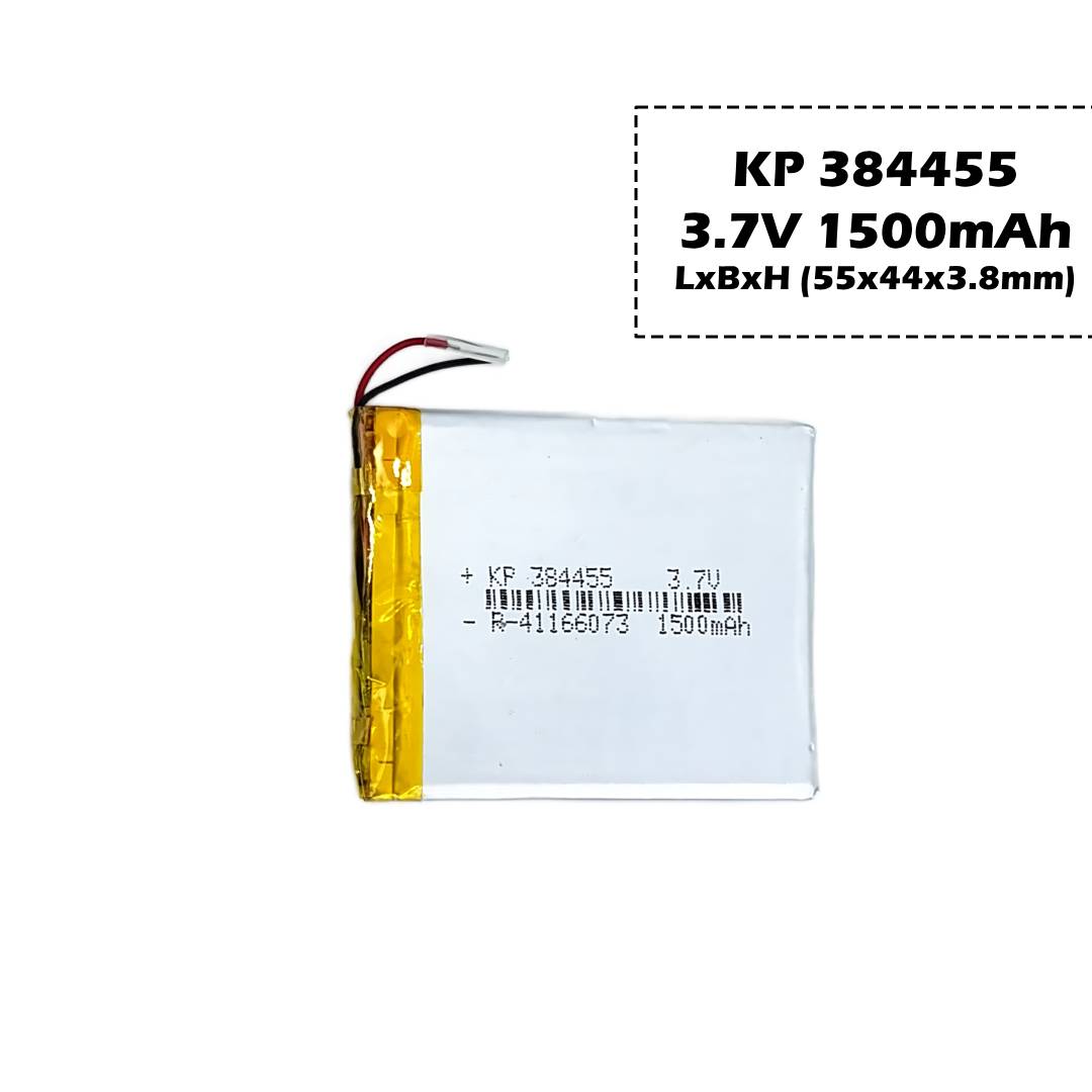 KP: 3.7V 1500mAh Lipo Battery - Single Cell Lithium Polymer Battery