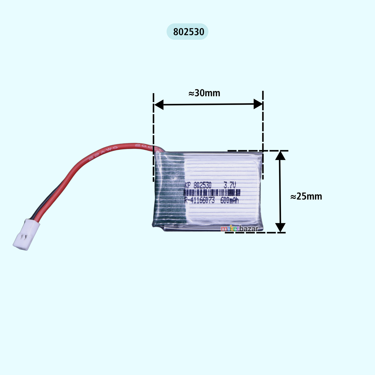 KP: Drone LiPo Batteries 3.7V Rechargeable Battery for Mini RC Aircraft, Quadcopters
