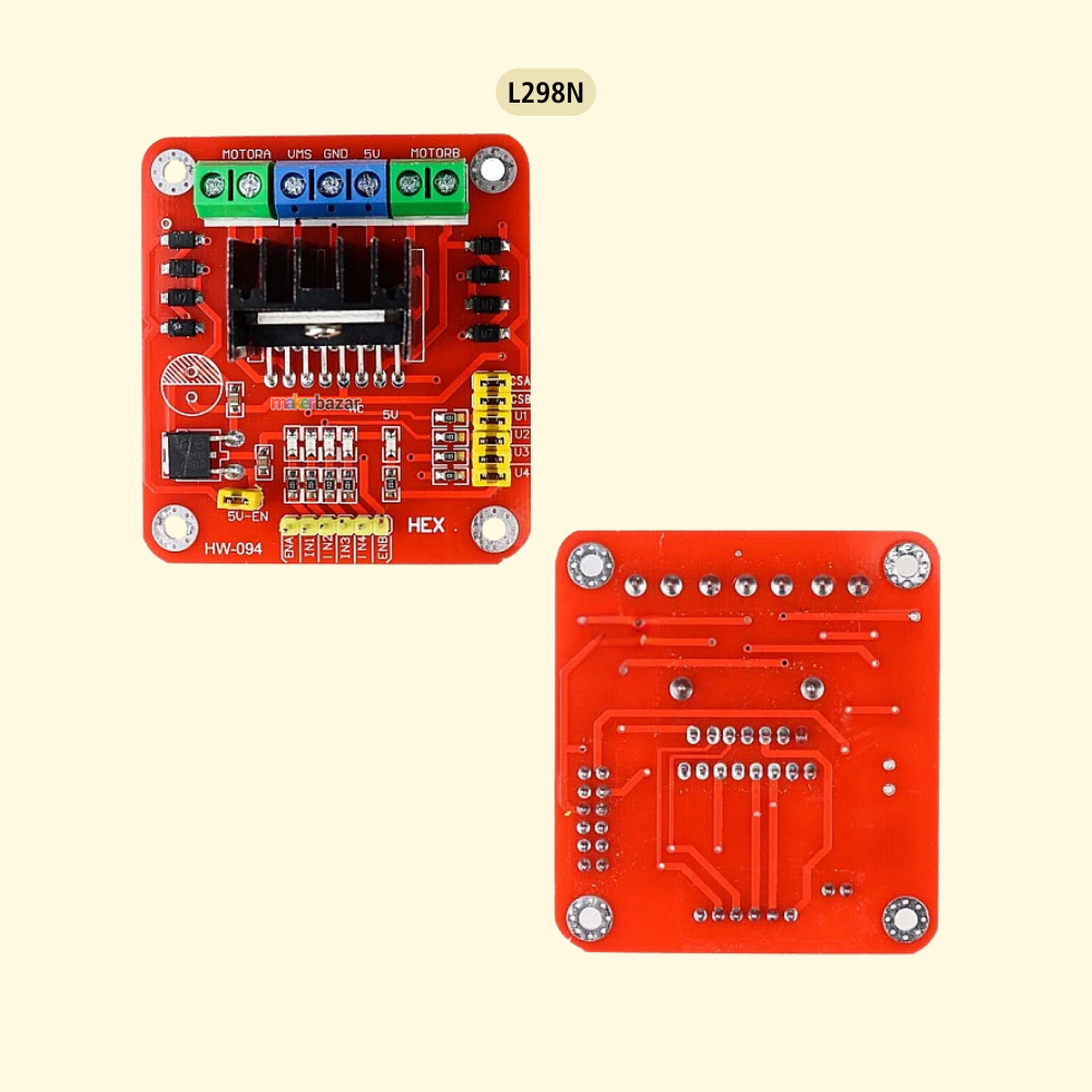 L298N Dual H-Bridge 2A DC Stepper Motor Driver Module