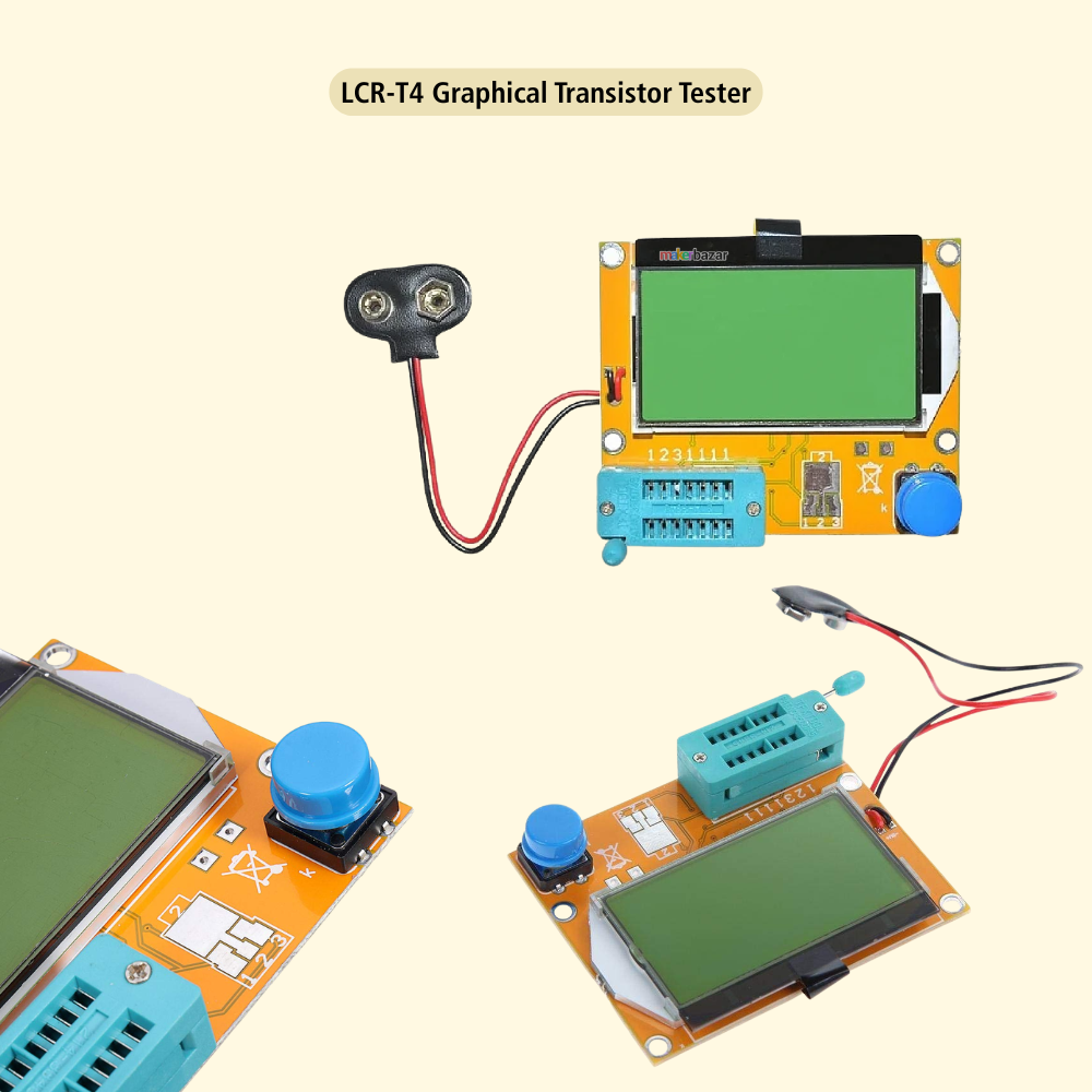 LCR-T4 Multifunctional Graphical Tester with ESR, LCR & 12864 LCD