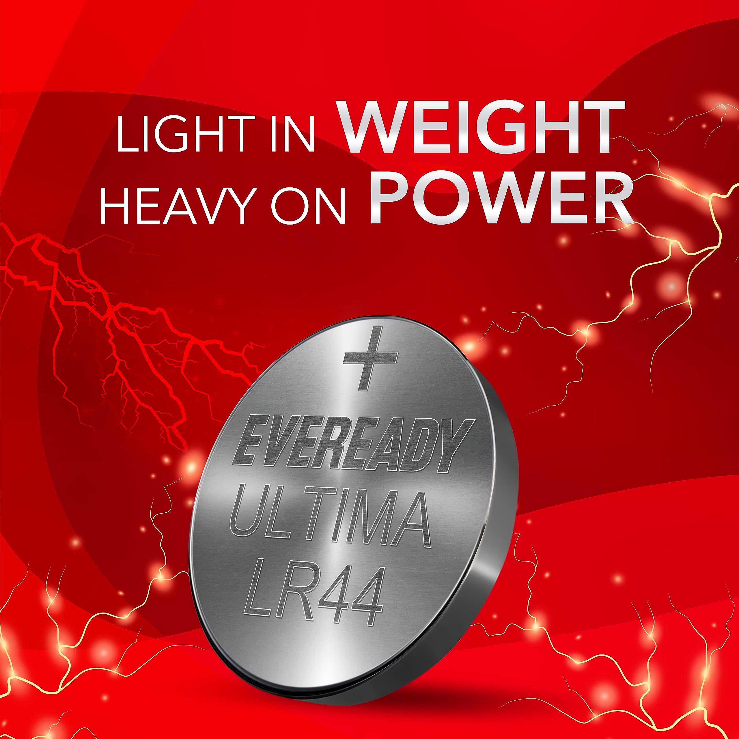 Eveready: 1.5V LR44 Round Lithium Coin Button Cells