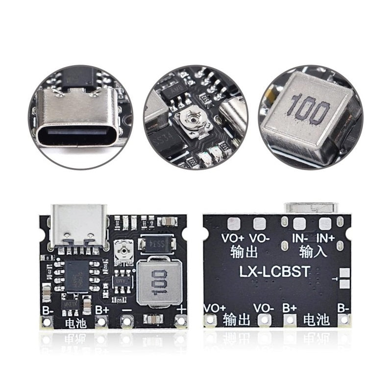 TP4056 Li-ion 18650 3.7V 4.2V Battery Charger Board DC-DC Step Up Boost Module