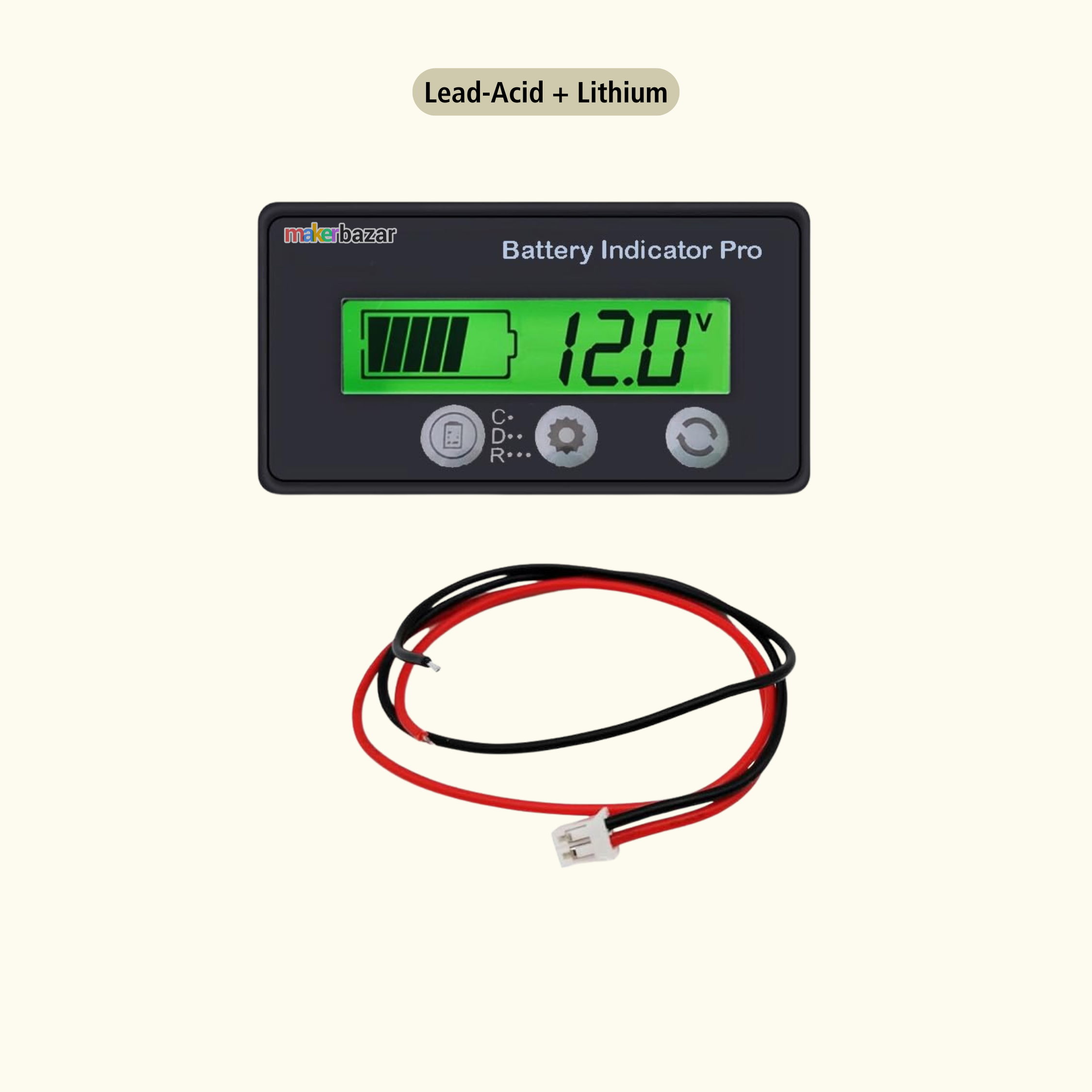 12V Lead Acid /Lithium Battery Capacity Indicator/ Voltage Tester /Voltmeter LCD Display