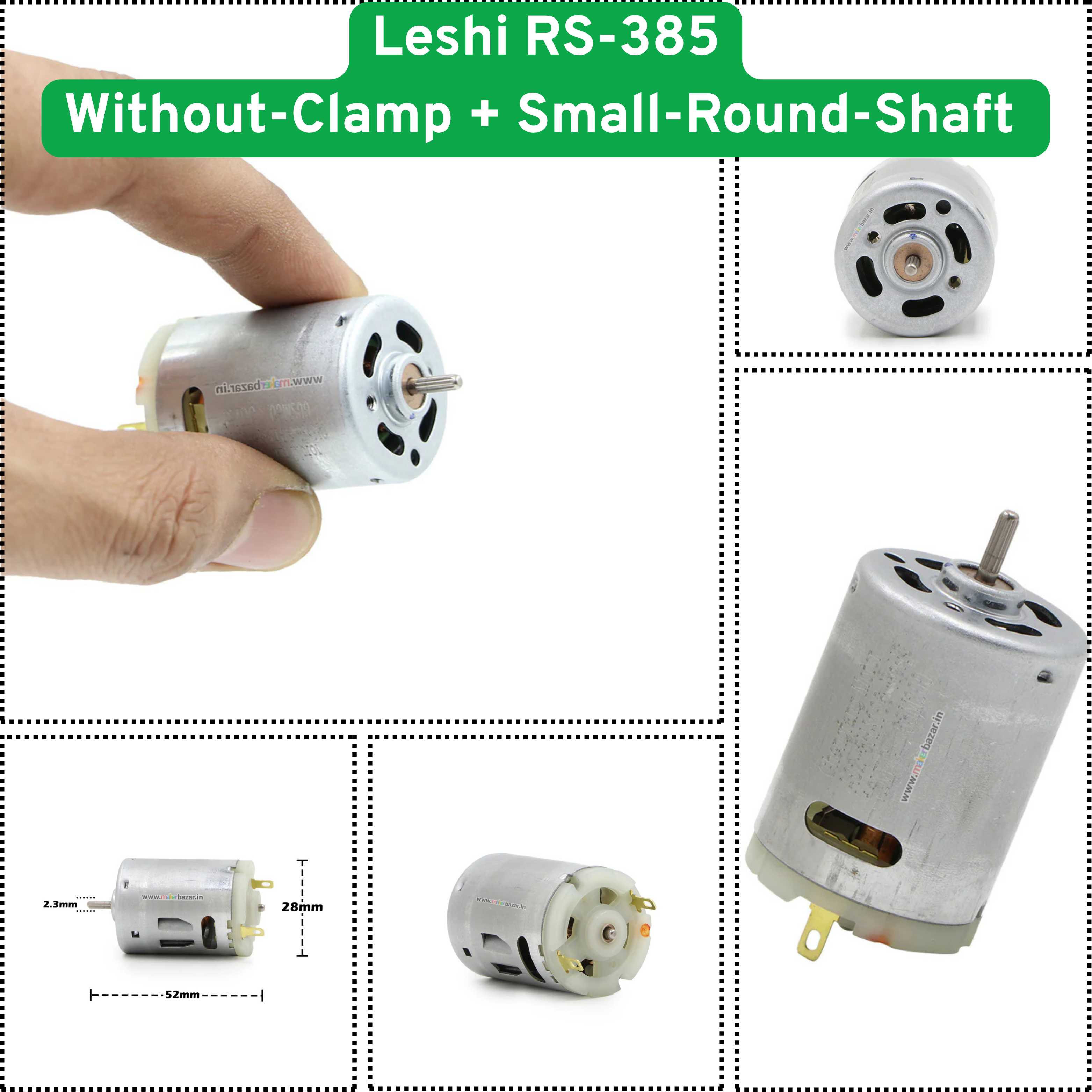 Leshi RS-385 DC Small Shaft Motor 6V-12V