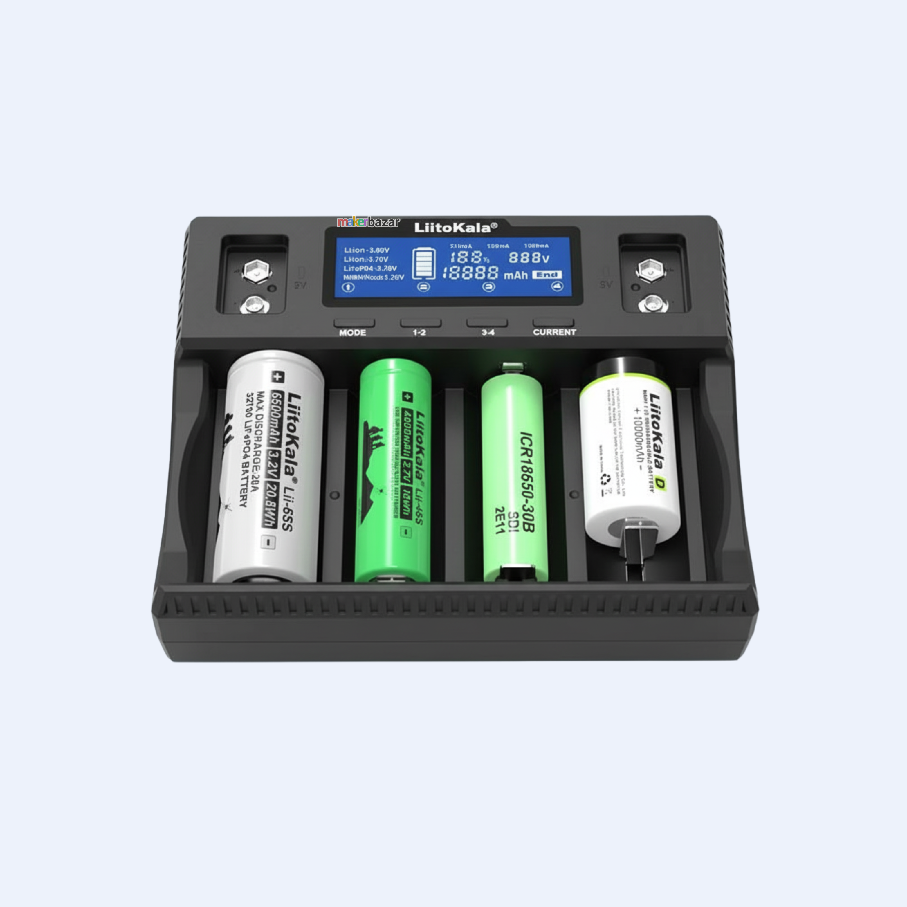Liitokala: Smart LCD Display Fast Charge for Rechargeable Batteries